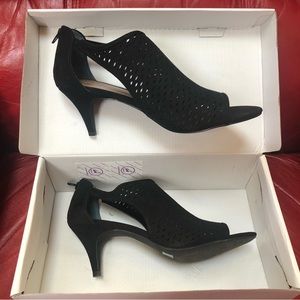 Style&Co NEW Womens Sz 11M Haddiee Ankle Shooties Black Open Toe Heeled Sandals